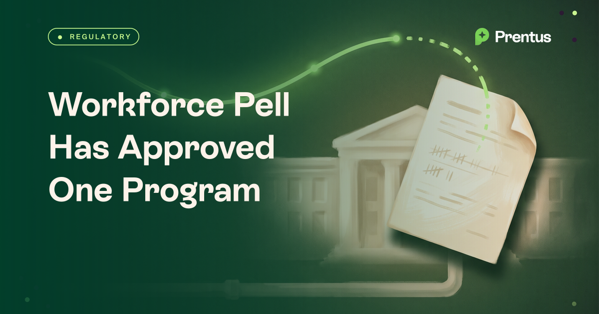 Workforce Pell has approved one program because institutions cannot document noncredit job placement outcomes