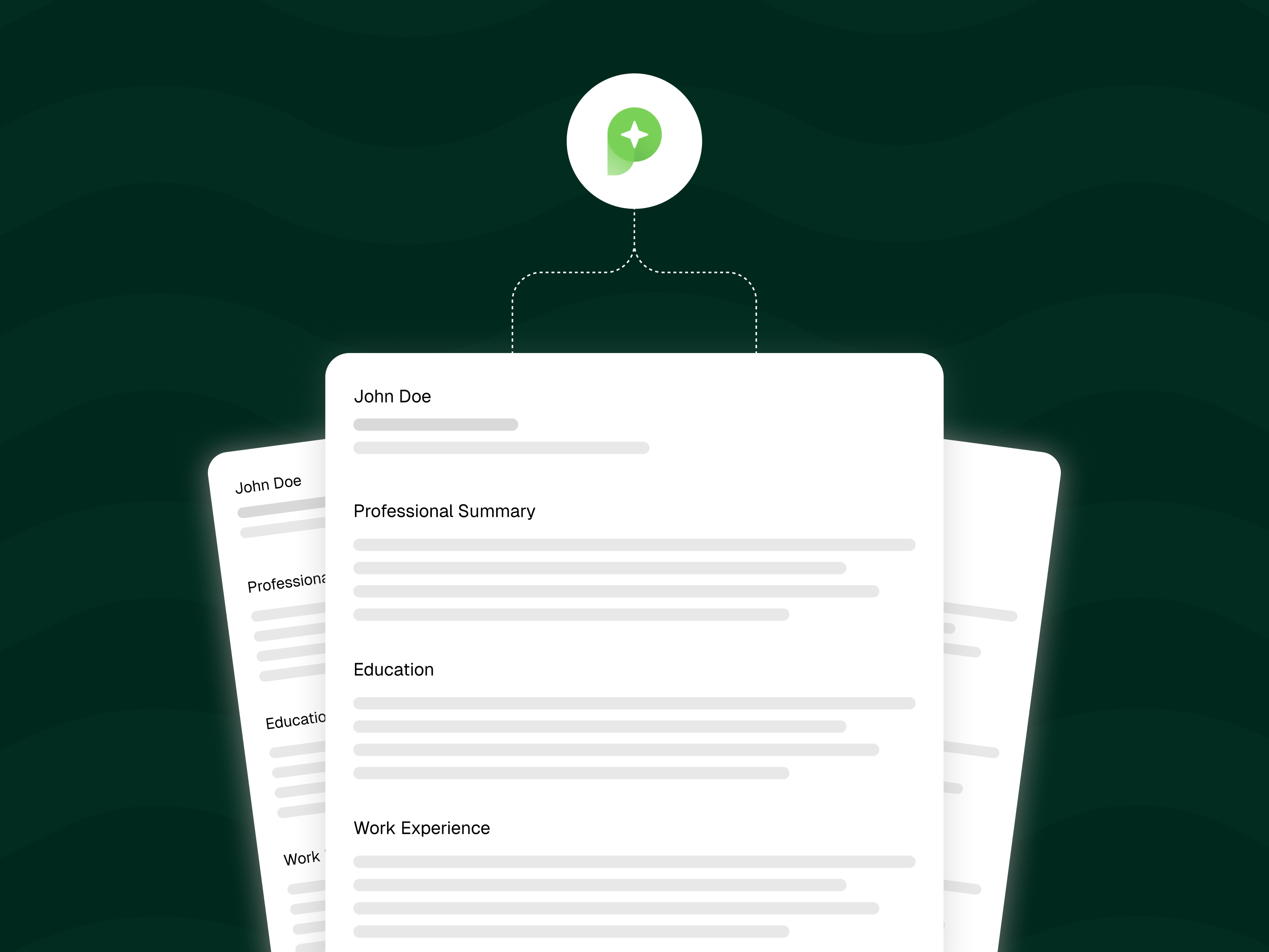 AI Resume Builder interface screenshot