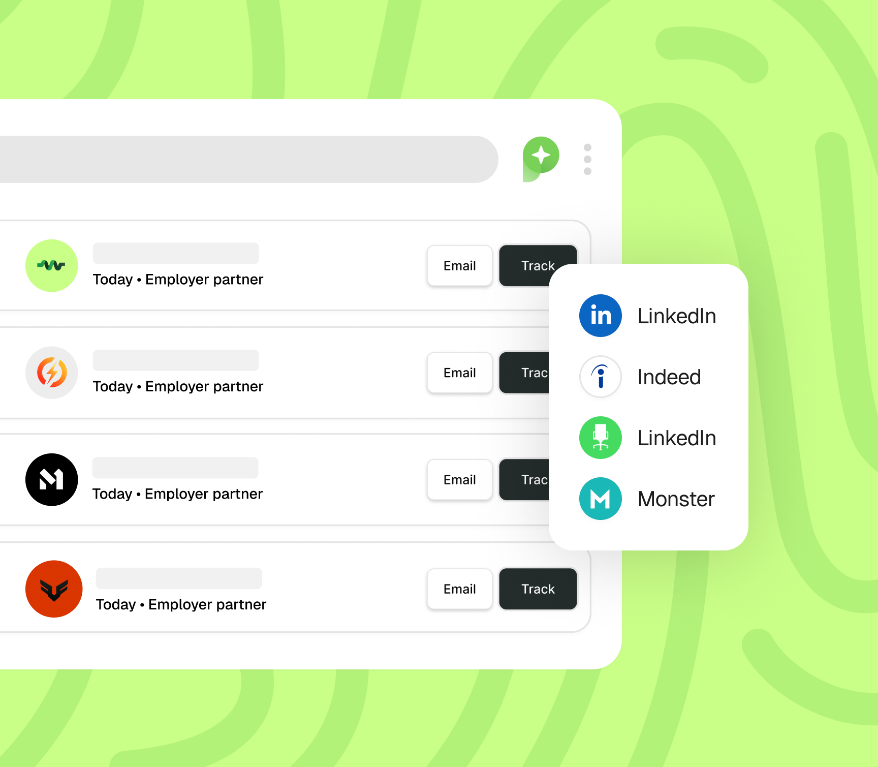 Job tracker showing visual pipeline from applied to offer stages